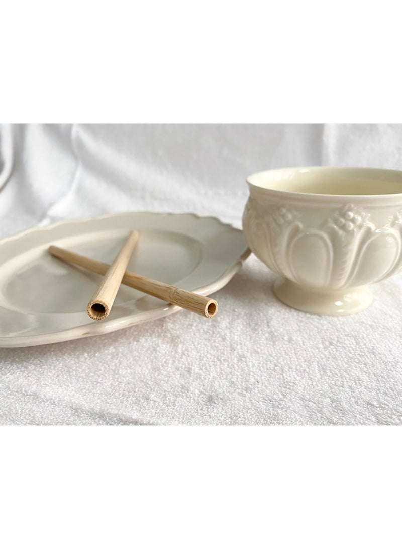 TRAGO Bamboo Straws Reusable Pack of 25 - Eco-Friendly Washable Natural Drinking Straw for Smoothies, Juices, Hot & Cold Drinks, Coffee, Milk - Large Bamboo Straws 8.7 Inch (12x220mm, 25 Counts) - Image 3